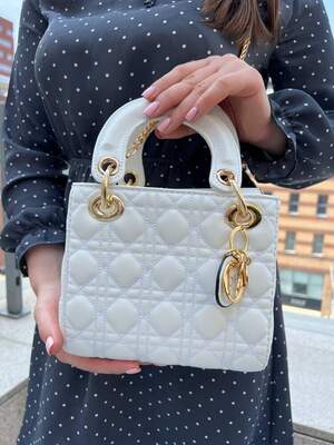 Женская сумка Dior mini Диор маленькая сумка шоппер на плечо красивая, легкая, стеганая сумка из экокожи