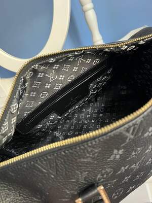 Женская сумка Луи Витон черная сумочка Louis Vuitton Speedy 30 black большая модная сумка