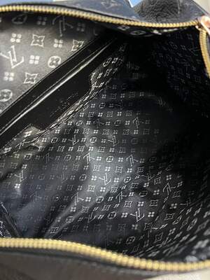 Женская сумка Луи Витон черная сумочка Louis Vuitton Speedy 30 black большая модная сумка