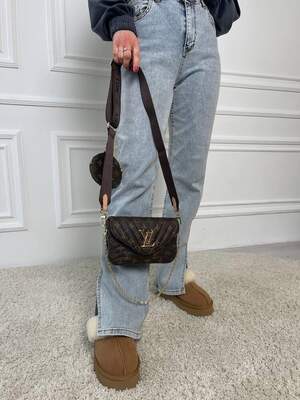 Женская сумка из эко-кожи Луи Виттон Louis Vuitton LV молодежная, брендовая сумка через плечо