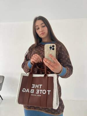 Женская сумка Marc Jacobs Tote MJ Марк Джейкобс Большая сумка шопер на плечо легкая сумка из экокожи