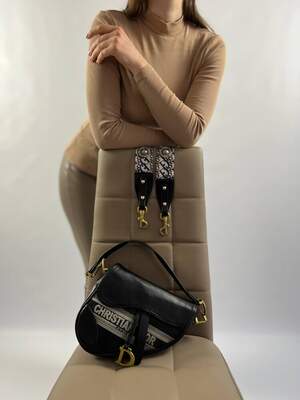 Женская сумка седло из эко-кожи клатч Dior Saddle Диор молодежная, брендовая сумка через плечо