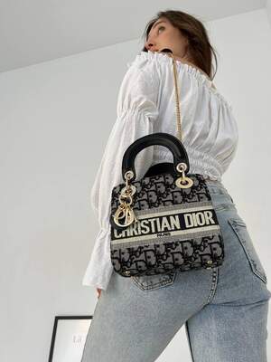 Женская сумка Dior mini textile Диор маленькая сумка шоппер на плечо красивая, легкая, текстильная сумка